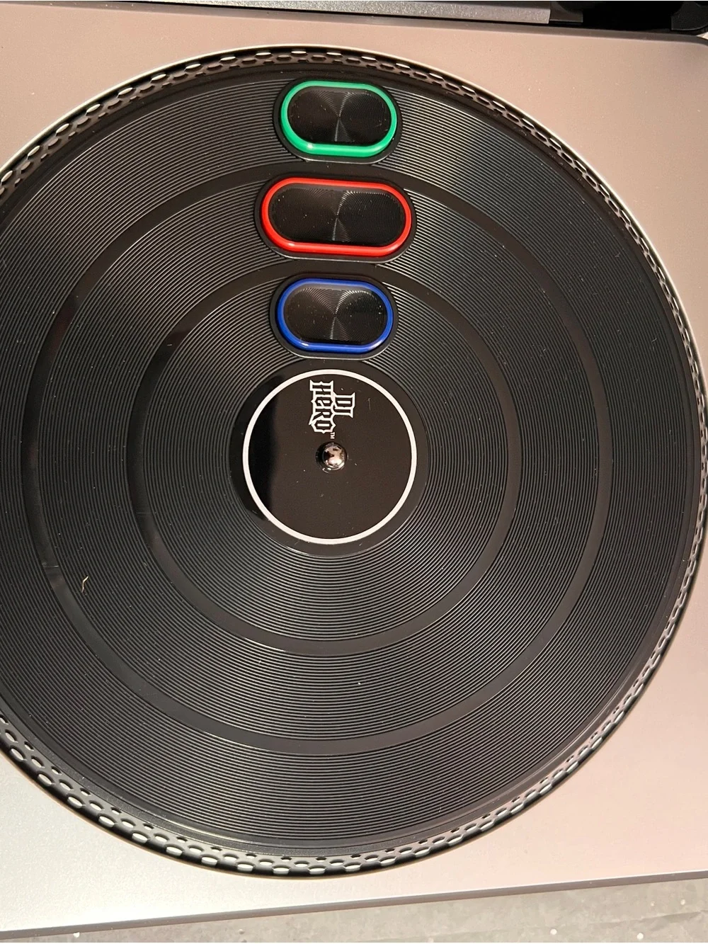 Nintendo DJ Hero Turntable Controller with Black Platter and Colored Buttons